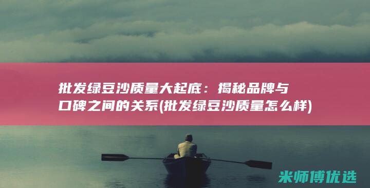 批发绿豆沙质量大起底：揭秘品牌与口碑之间的关系 (批发绿豆沙质量怎么样)