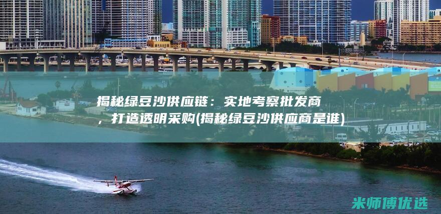 揭秘绿豆沙供应链：实地考察批发商，打造透明采购 (揭秘绿豆沙供应商是谁)