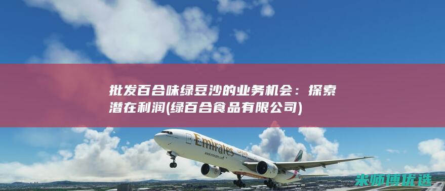 批发百合味绿豆沙的业务机会：探索潜在利润 (绿百合食品有限公司)