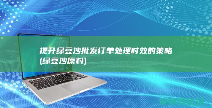 提升绿豆沙批发订单处理时效的策略 (绿豆沙原料)