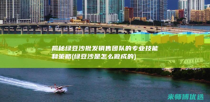 揭秘绿豆沙批发销售团队的专业技能和策略 (绿豆沙是怎么做成的)
