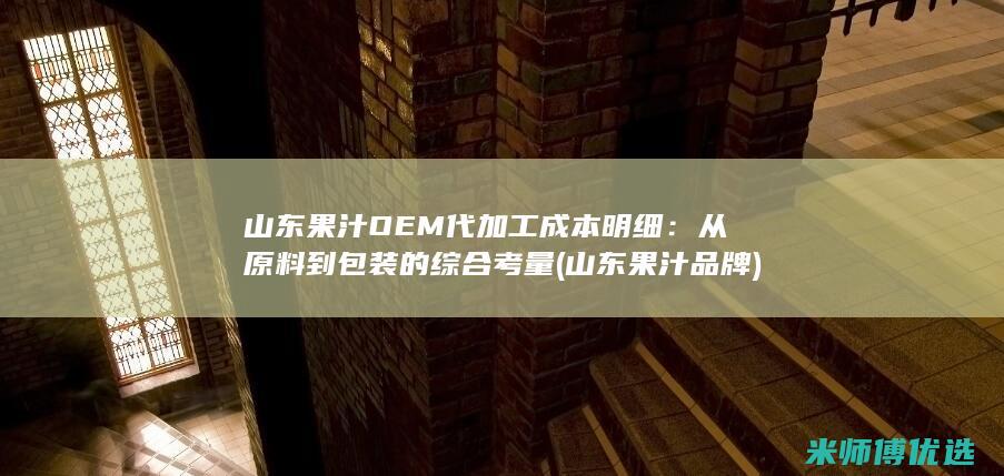 山东果汁OEM代加工成本明细：从原料到包装的综合考量 (山东果汁品牌)