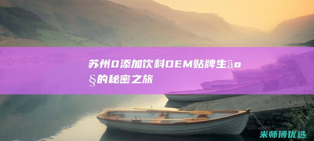 苏州 0 添加饮料 OEM 贴牌生产的秘密之旅
