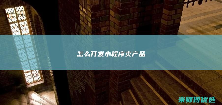 怎么开发小程序卖产品