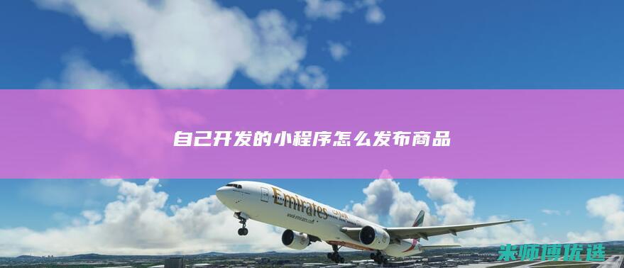 自己开发的小程序怎么发布商品