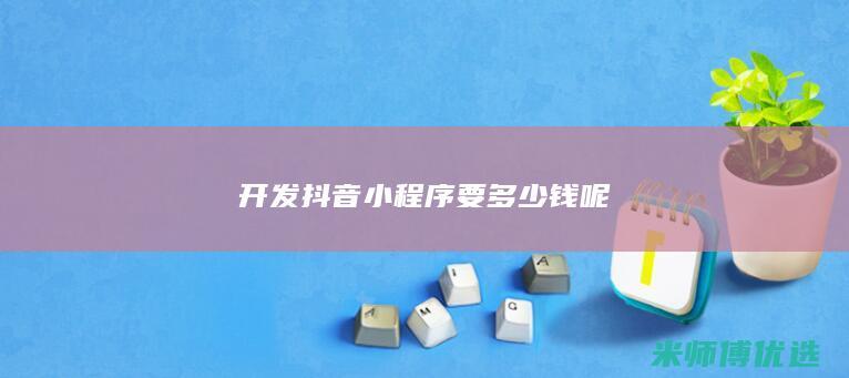 开发抖音小程序要多少钱呢