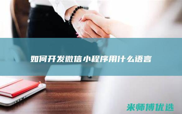 如何开发微信小程序用什么语言
