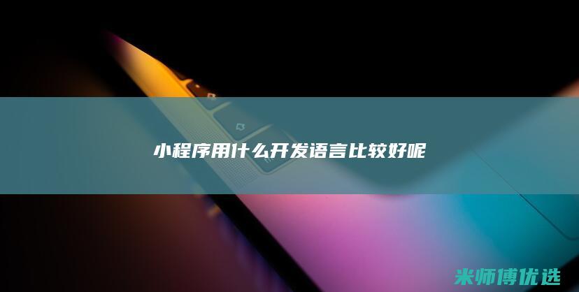 小程序用什么开发语言比较好呢