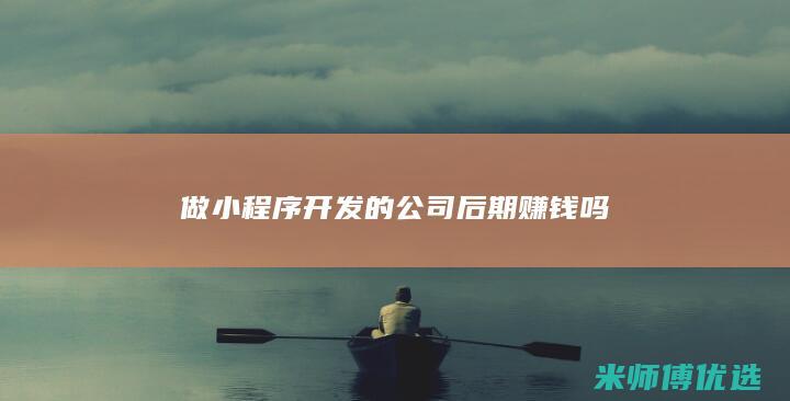 做小程序开发的公司后期赚钱吗