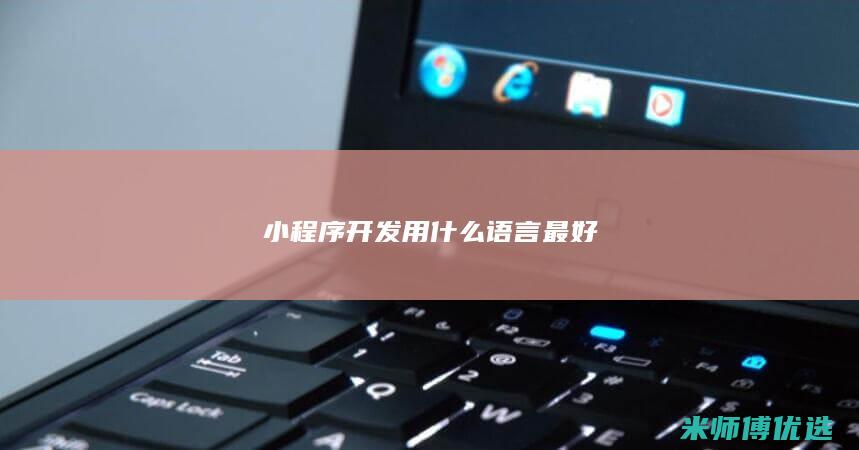 小程序开发用什么语言最好