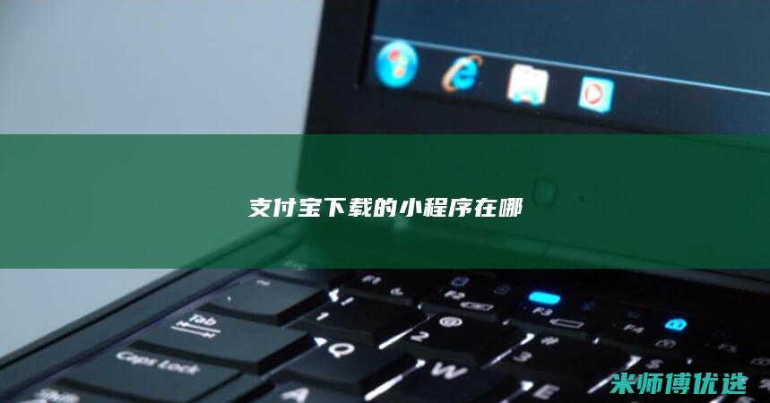支付宝下载的小程序在哪