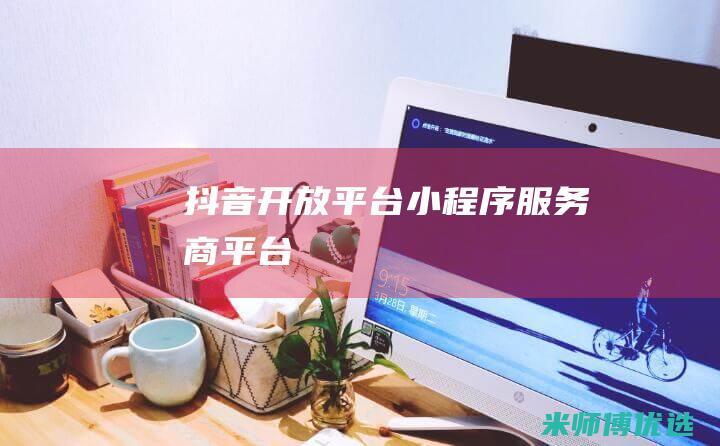 抖音开放平台小程序服务商平台