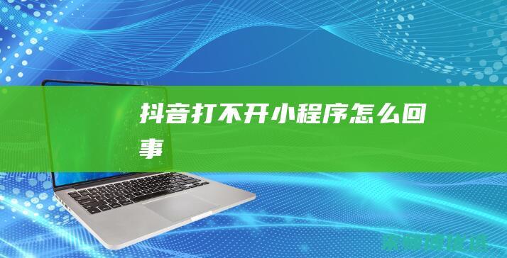 抖音打不开小程序怎么回事
