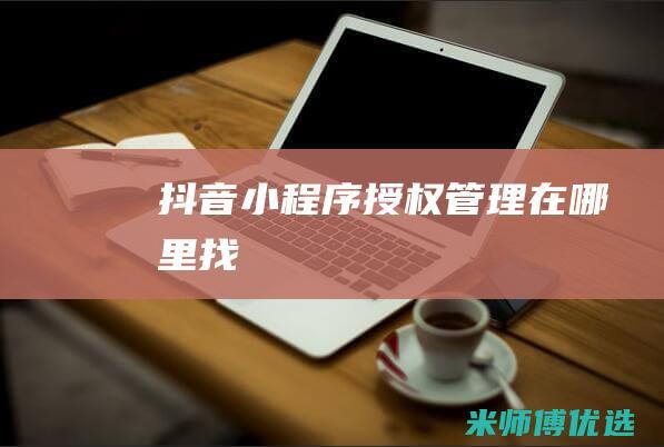 抖音小程序授权管理在哪里找