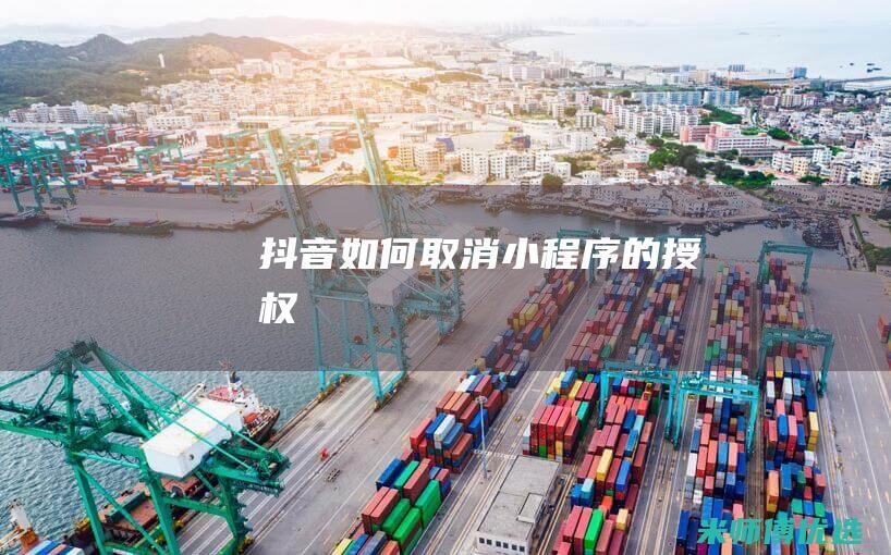 抖音如何取消小程序的授权