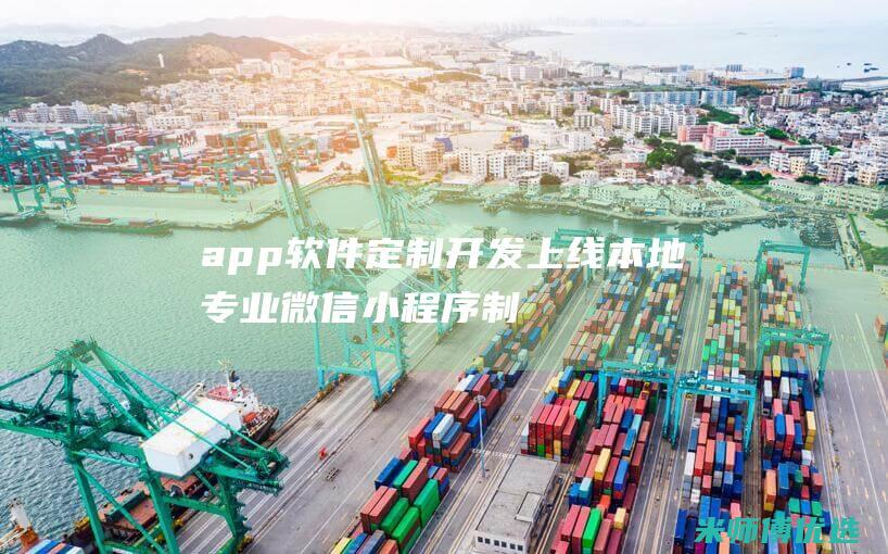 app软件定制开发上线-本地专业微信小程序制作设计