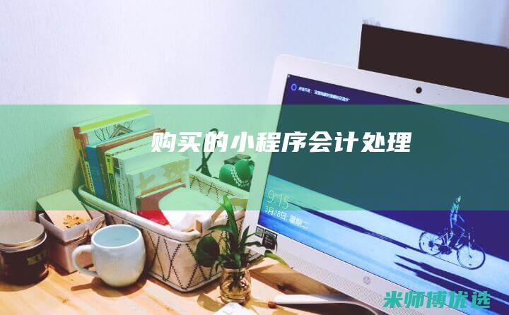 购买的小程序会计处理