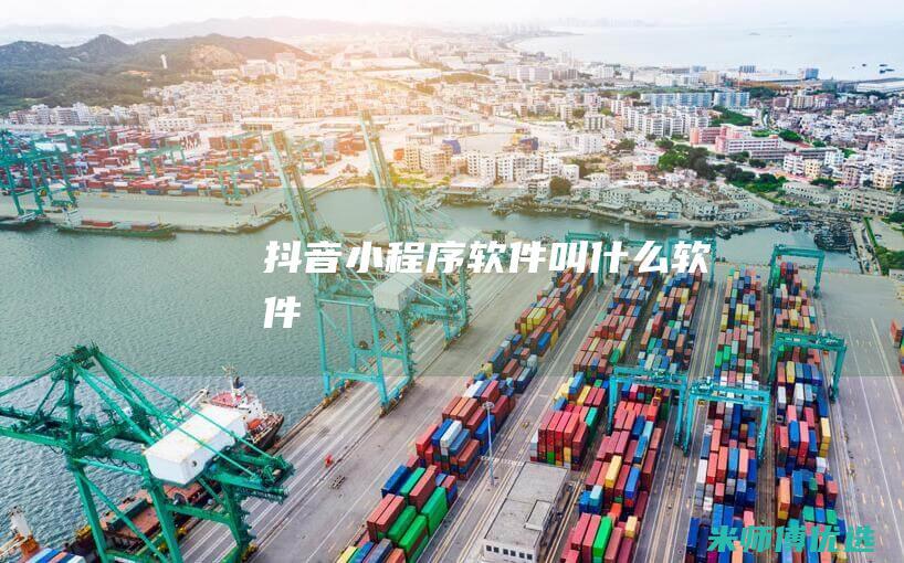 抖音小程序软件叫什么软件