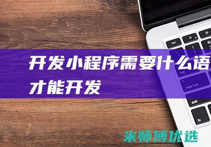 开发小程序需要什么语言才能开发
