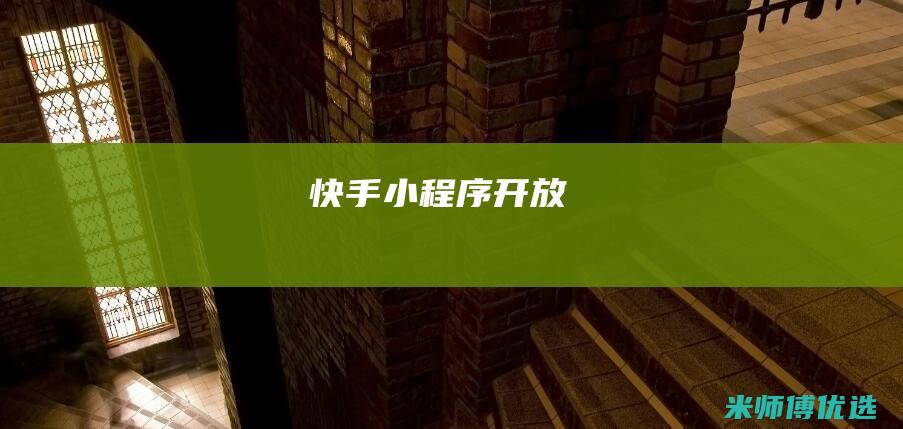 快手小程序-开放