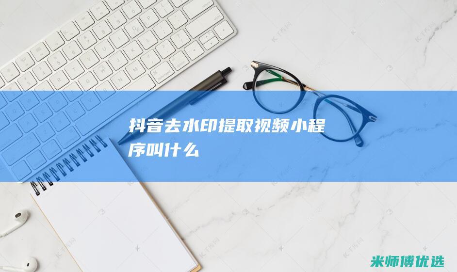 抖音去水印提取视频小程序叫什么