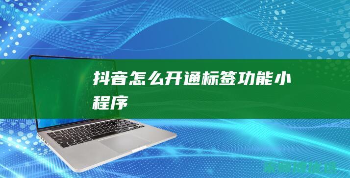 抖音怎么开通标签功能小程序