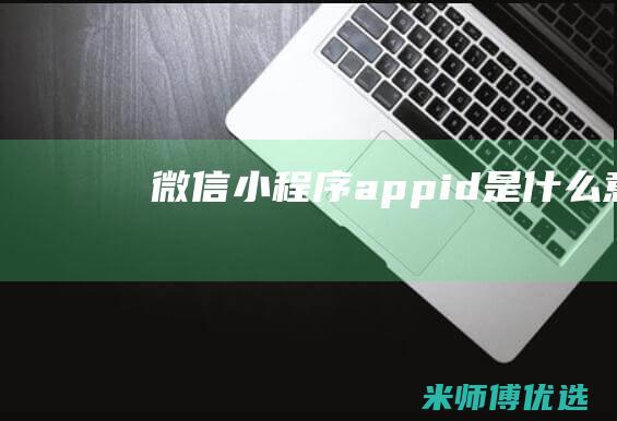 微信小程序appid是什么意思