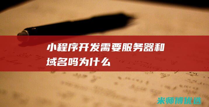 小程序开发需要服务器和域名吗为什么