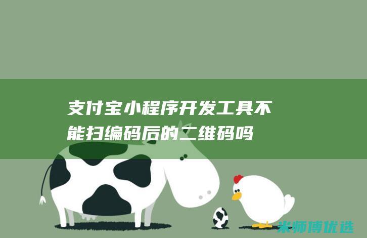 支付宝小程序开发工具不能扫编码后的二维码吗