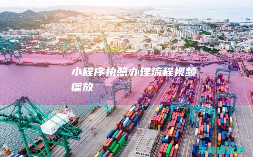小程序执照办理流程视频播放