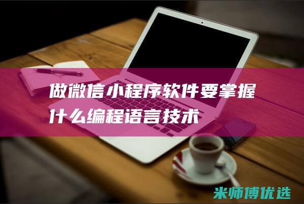 做微信小程序软件要掌握什么编程语言技术