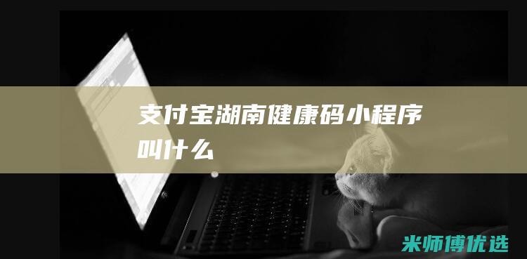支付宝湖南健康码小程序叫什么