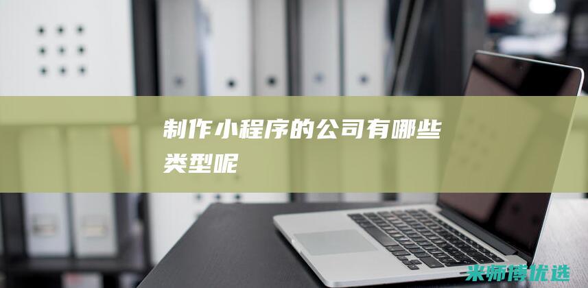 制作小程序的公司有哪些类型呢