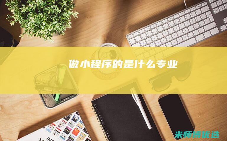 做小程序的是什么专业