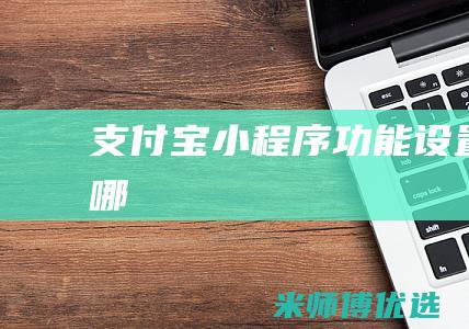 支付宝小程序功能设置在哪