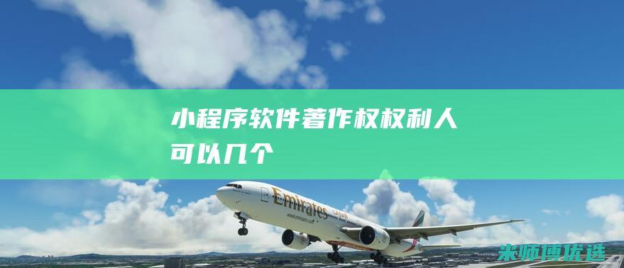 小程序软件著作权权利人可以几个